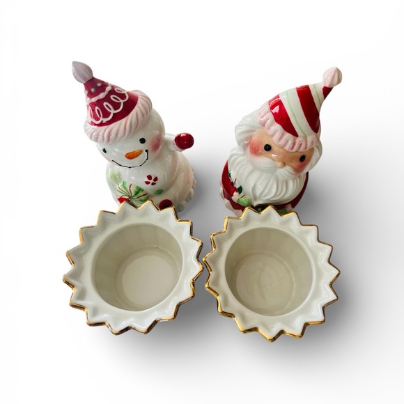 Mackenzie Childs Bake Shop Santa & Snowman Cupcake Boxes Set of 2 - Picture 4 of 7